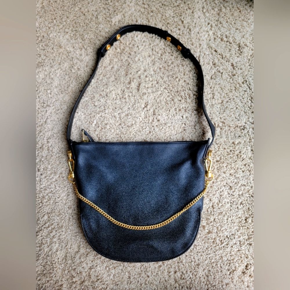 AllSaints Black Leather Shoulder Bag